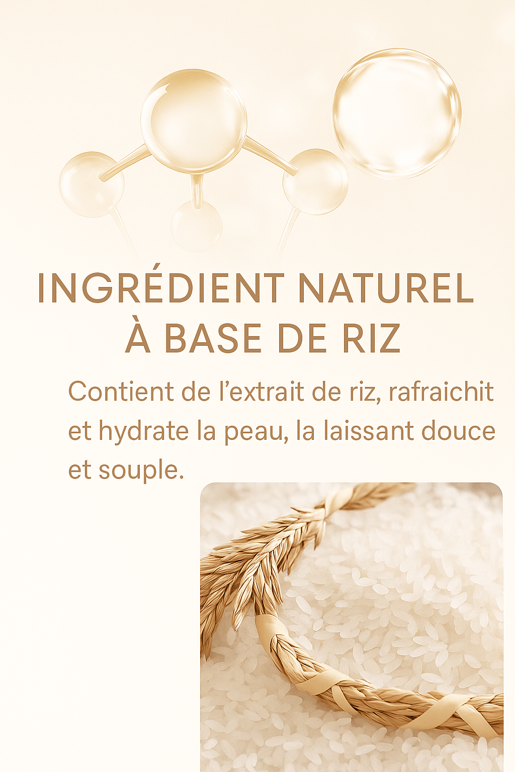 Mousse Nettoyante Visage Éclat au Riz – Nettoyage Doux & Hydratant